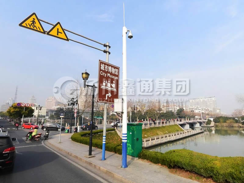 DJG-017，電子警察桿，監(jiān)控球機立桿